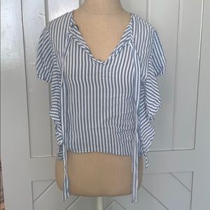 Striped white and blue Zara shirt
